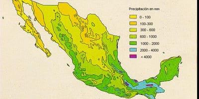Mapa de México las lluvias