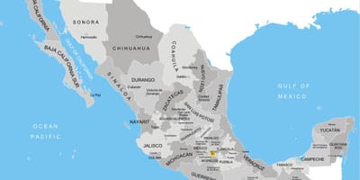 Mapa de México provincias