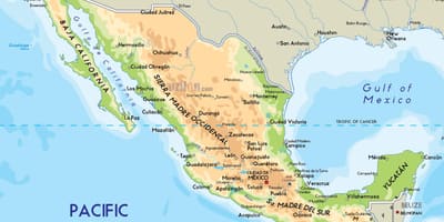 Mapa de ríos de México