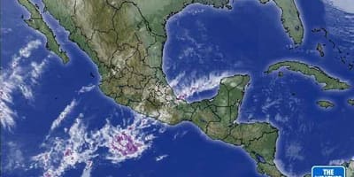 Satélite meteorológico mapa de México