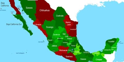 Mapa de México de seguridad
