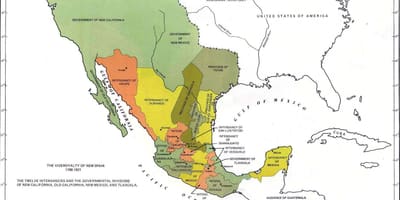 Mapa de México en 1821