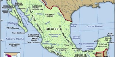 México mapa para niños