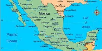 Mapa de balnearios en México
