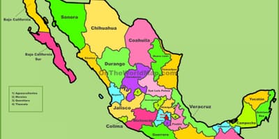 Mapa del estado de México