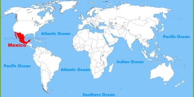 México en el mapa del mundo