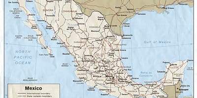 El norte de México en mapa