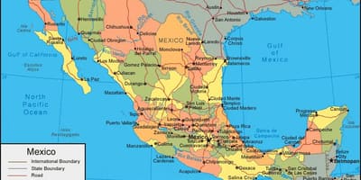 El occidente de México mapa