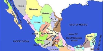 El sur de México mapa