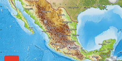 Mapa en relieve de México