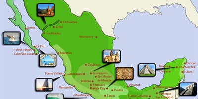 Mapa turístico de México