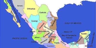 Los estados de México mapa