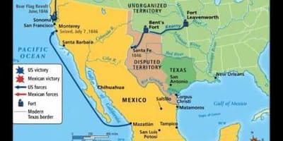 La guerra de méxico mapa