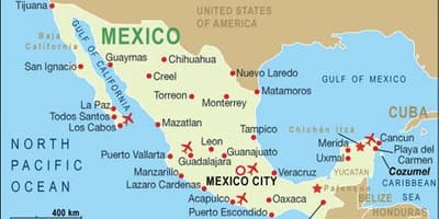 Mapa de México país