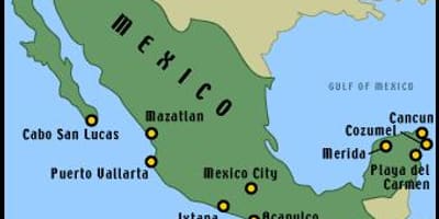 Mapa de resorts mexicanos