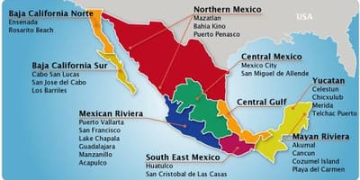 Mapa de riviera mexicana